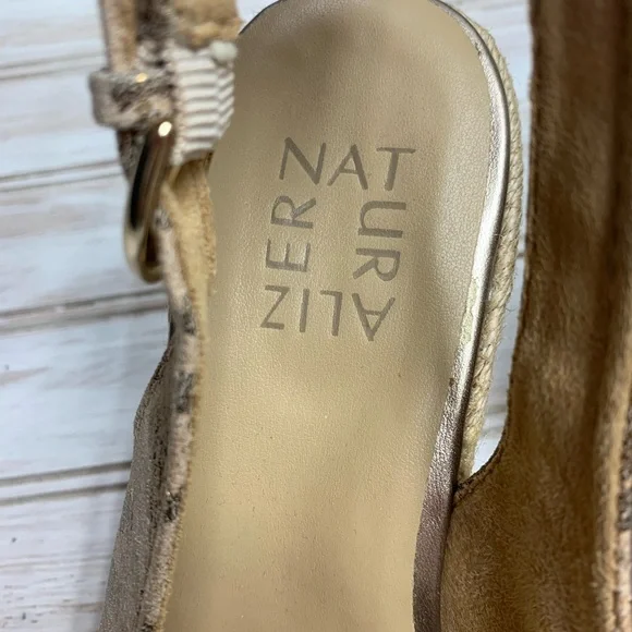 Naturalizer “Pearl” Leopard Print Slingback Espadrille Wedges Sz 8 - Picture 3 of 9